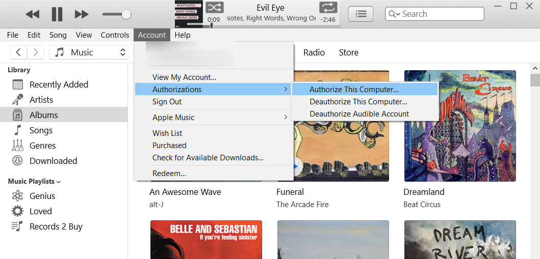 authorize computer for itunes on mac
